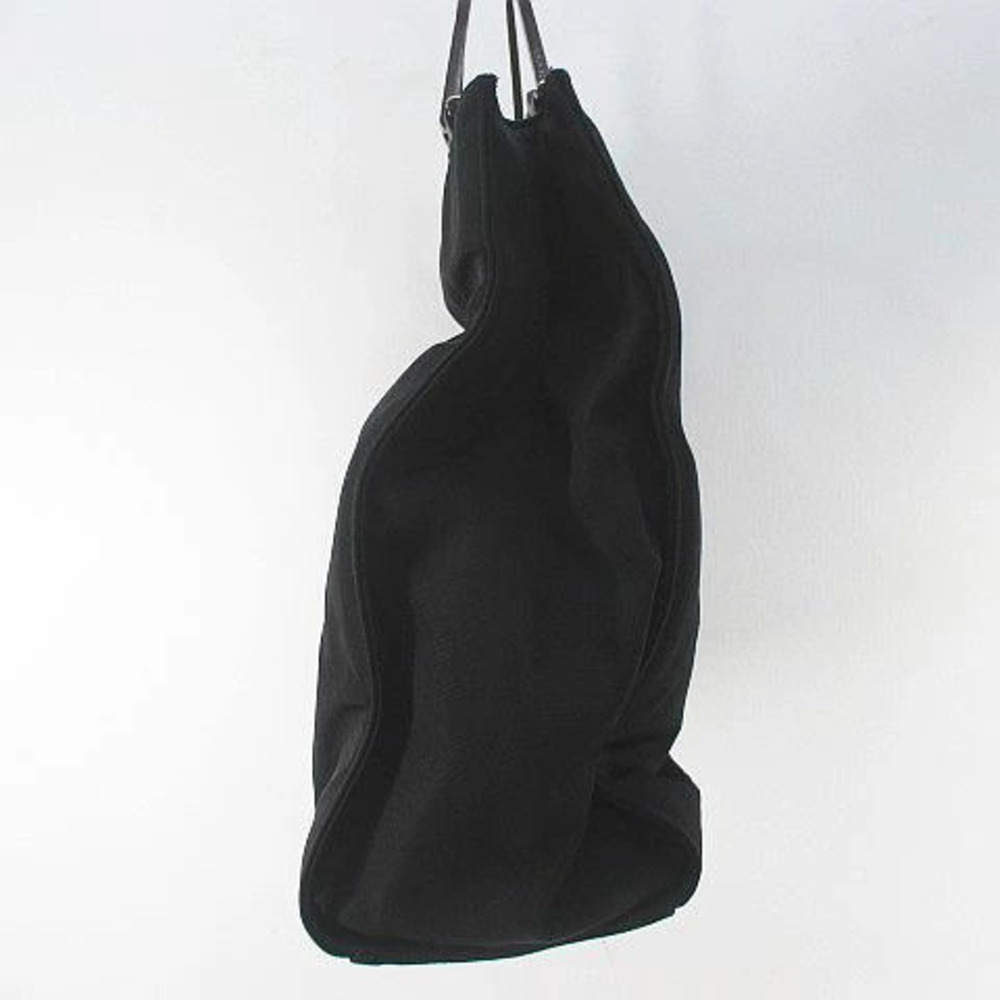 Gucci Black Tote Metal Handle Bag Silver Handbag Black Silver